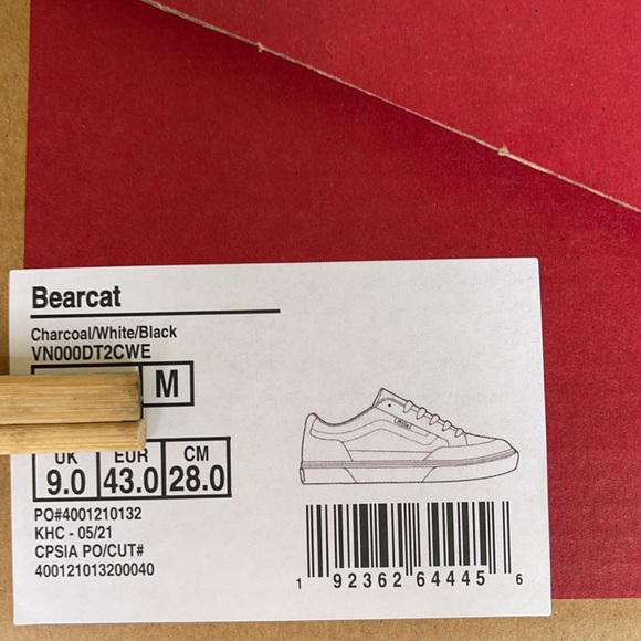 Vans Men’s Bearcat Charcoal/White/Black Men’s - Picture 16 of 16